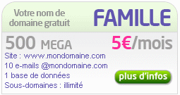 Pour les sites de taille petite à moyenne, 500 MEGA seront suffisants pour héberger une centaine de pages html, ainsi qu'une centaine de photos numériques haute résolution